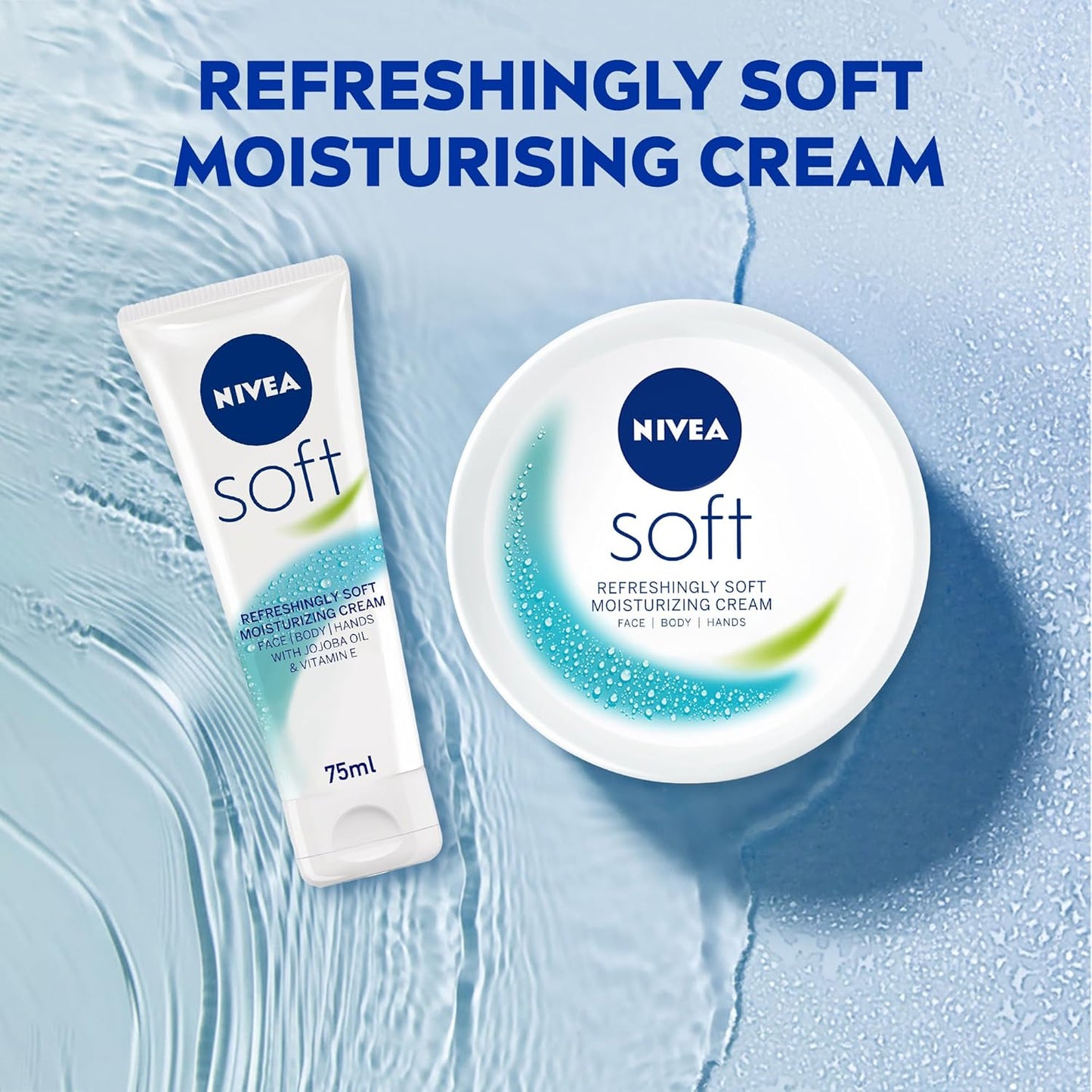 NIVEA Moisturising Cream, Soft Refreshing, Jar 200ml