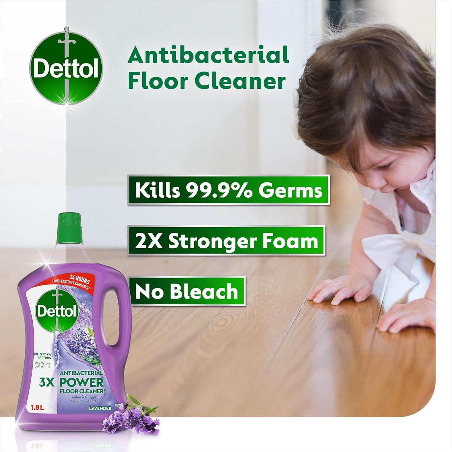 Dettol Lavender Antibacterial Power Floor Cleaner