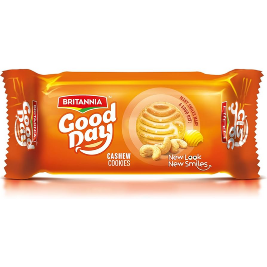 Britannia Good Day Cashew Cookies 72g, Multipack of 8, Biscuits with Nuts & Butter