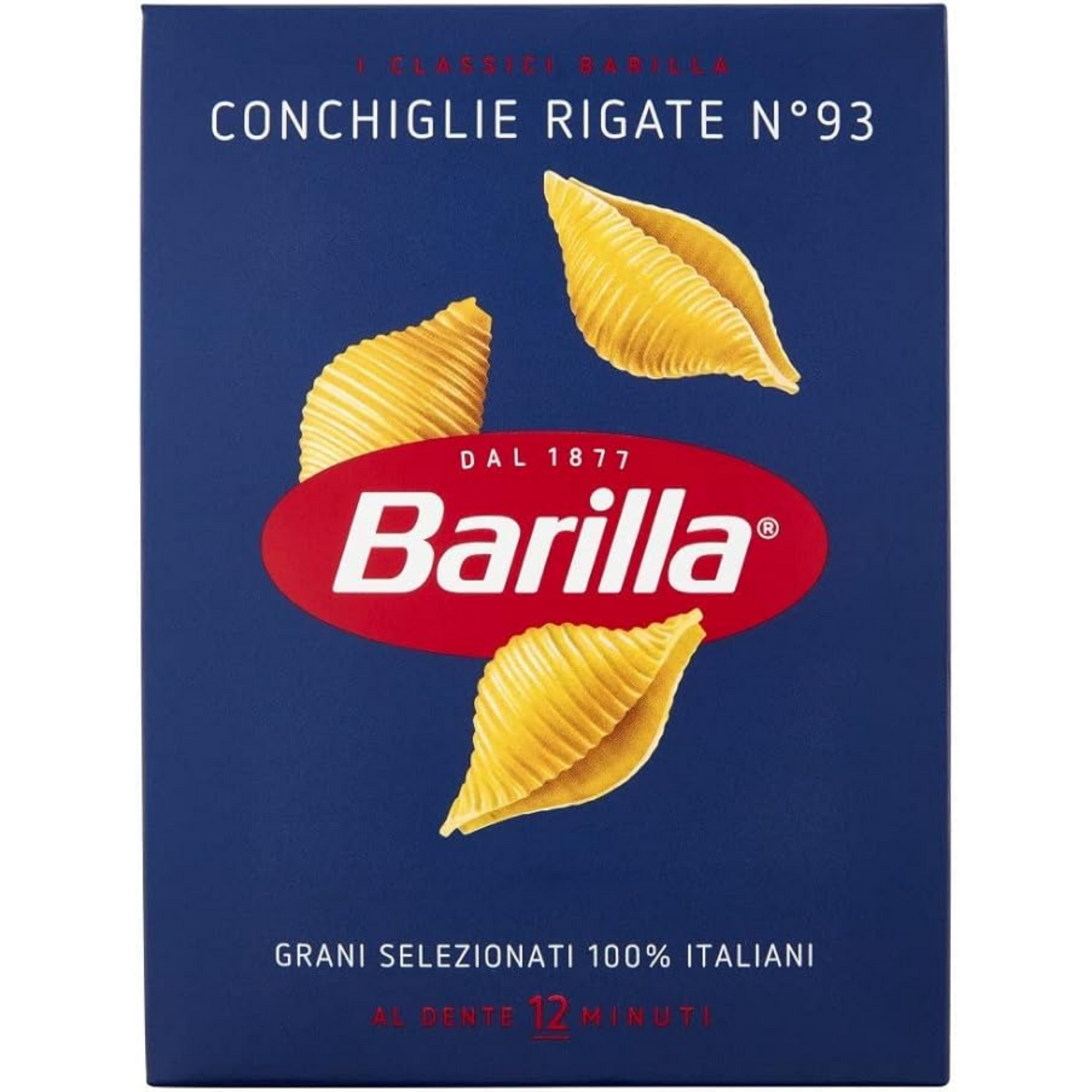 Barilla Conchiglie Rigate Italian Pasta 500g.