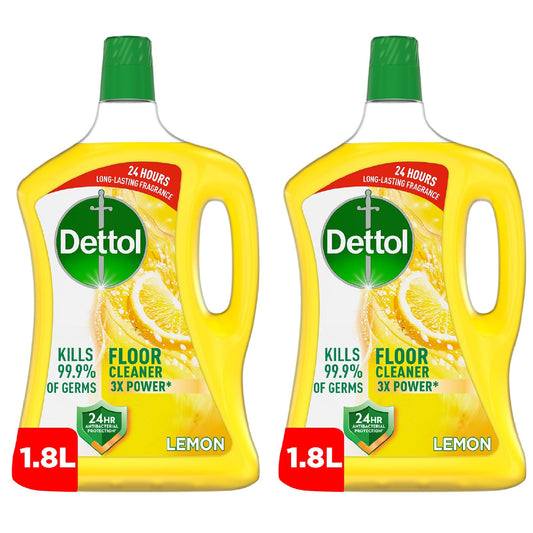 Dettol Lemon Antibacterial Floor Cleaner 2 x 1.8L