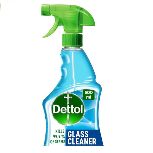 Dettol Sparkling Shine Glass Cleaner, helps remove Greasy Residues, Trigger Spray Bottle, 500ml