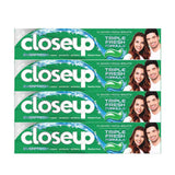 CLOSE UP Triple Fresh Gel Toothpaste, for 12 hours fresh breath, Menthol Fresh 4x75ml